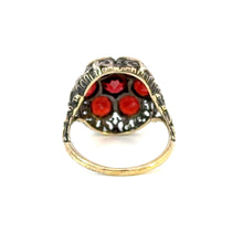 Load image into Gallery viewer, Antique Garnet Dome Ring in 18kt Gold & Silver
