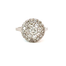 Load image into Gallery viewer, Art Deco Diamond Cluster Ring in 18kt White Gold