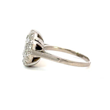 Load image into Gallery viewer, Art Deco Diamond Cluster Ring in 18kt White Gold