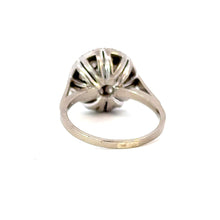 Load image into Gallery viewer, Art Deco Diamond Cluster Ring in 18kt White Gold
