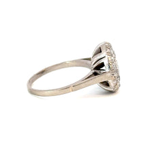 Load image into Gallery viewer, Art Deco Diamond Cluster Ring in 18kt White Gold