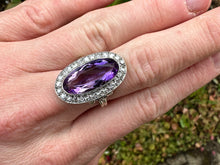 Load image into Gallery viewer, Grand Amethyst & Diamond Cocktail Ring - 5.70ct