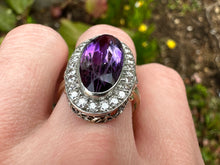 Load image into Gallery viewer, Grand Amethyst & Diamond Cocktail Ring - 5.70ct