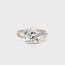 Load and play video in Gallery viewer, Rare GIA Certified Art Deco Cartier Diamond Ring - A Timeless Icon