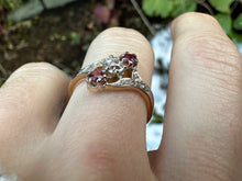Load image into Gallery viewer, French Art Nouveau Diamond & Ruby Ring in 18K Gold & Platinum
