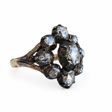 Load image into Gallery viewer, Antique Georgian Rose Cut Diamond Cluster Ring
