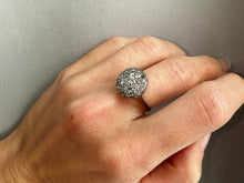 Load image into Gallery viewer, Art Deco Diamond Cluster Ring in 18kt White Gold
