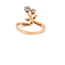 Load image into Gallery viewer, ART NOUVEAU FLORAL DIAMOND RING IN 18KT YELLOW GOLD AND PLATINUM
