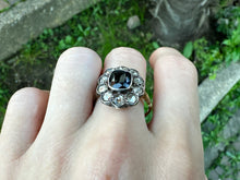 Load image into Gallery viewer, ANTIQUE SAPPHIRE AND DIAMOND RING
