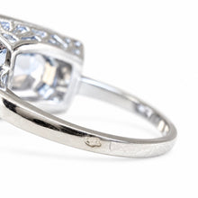 Load image into Gallery viewer, French Art Deco 5ct Unheated Burmese Sapphire &amp; Diamond Platinum Ring
