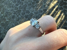 Load image into Gallery viewer, VINTAGE 2CTW OLD CUT DIAMOND TRILOGY RING
