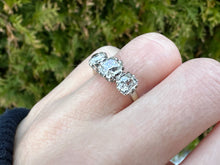 Load image into Gallery viewer, Stunning Old Cut Diamond Trilogy Ring - 18K White Gold
