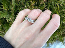 Load image into Gallery viewer, Stunning Old Cut Diamond Trilogy Ring - 18K White Gold
