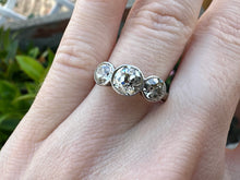 Load image into Gallery viewer, EDWARDIAN DIAMOND TRILOGY RING IN PLATINUM
