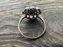 Load image into Gallery viewer, ANTIQUE SAPPHIRE AND DIAMOND RING
