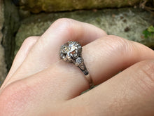 Load image into Gallery viewer, -RESERVED- ANTIQUE PLATINUM 1.23CTW DIAMOND ENGAGEMENT RING
