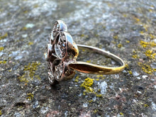 Load image into Gallery viewer, ART NOUVEAU FILIGREE DIAMOND RING IN 18KT YELLOW GOLD
