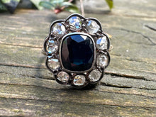 Load image into Gallery viewer, ANTIQUE SAPPHIRE AND DIAMOND RING
