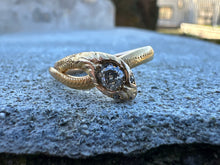 Load image into Gallery viewer, ANTIQUE SNAKE DIAMOND RING IN 14KT YELLOW GOLD
