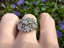 Load image into Gallery viewer, EARLY ART DECO DIAMOND COCKTAIL RING IN 18KT WHITE GOLD
