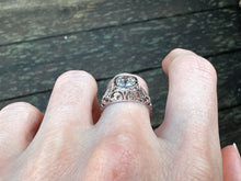 Load image into Gallery viewer, 1.50ct Old Cushion Cut Diamond Ring – Bold Bezel in 18kt White Gold
