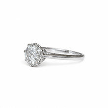 Load image into Gallery viewer, Art Deco Diamond Solitaire Platinum Ring
