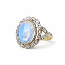 Load image into Gallery viewer, French Edwardian Moonstone &amp; Diamond Ring
