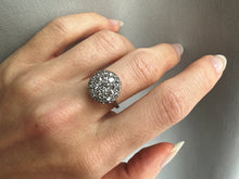 Load image into Gallery viewer, Art Deco Diamond Cluster Ring in 18kt White Gold
