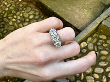 Load image into Gallery viewer, IMPRESSIVE EDWARDIAN 5.61CTW DIAMOND TRILOGY RING IN PLATINUM
