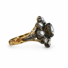 Load image into Gallery viewer, Antique Georgian Rose Cut Diamond Cluster Ring
