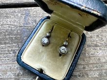 Load image into Gallery viewer, ANTIQUE DIAMOND AND WHITE SAPPHIRE EARRINGS
