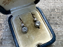 Load image into Gallery viewer, ANTIQUE DIAMOND AND WHITE SAPPHIRE EARRINGS
