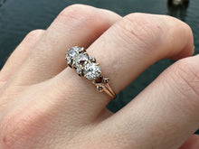 Load image into Gallery viewer, -RESERVED- VICTORIAN TRILOGY RING WITH DIAMOND ACCENTS
