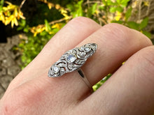 Load image into Gallery viewer, SCANDINAVIAN ART DECO DIAMOND DINNER RING IN 16KT WHITE GOLD
