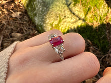 Load image into Gallery viewer, Vintage Bulgari Diamond &amp; Unheated Burma Ruby Ring – 3.56ctw
