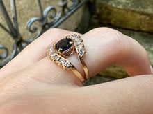 Load image into Gallery viewer, -RESERVED- SAPPHIRE AND DIAMOND EYE RING IN 18KT YELLOW GOLD
