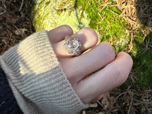 Load image into Gallery viewer, Early Art Deco 18K White Gold Filigree Ring – 1.10ct Rosecut Diamond
