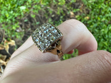 Load image into Gallery viewer, OLD CUT DIAMOND 4 ROW BAND IN 18KT YELLOW GOLD
