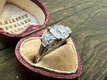 Load image into Gallery viewer, VINTAGE 2CTW OLD CUT DIAMOND TRILOGY RING
