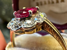 Load image into Gallery viewer, -RESERVED- EDWARDIAN RUBY AND DIAMOND RING
