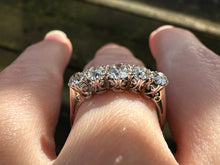 Load image into Gallery viewer, Early Art Deco 1.10ct Five-Stone Diamond Band in 18kt White Gold &amp; Platinum
