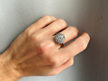 Load image into Gallery viewer, Art Deco Diamond Cluster Ring in 18kt White Gold
