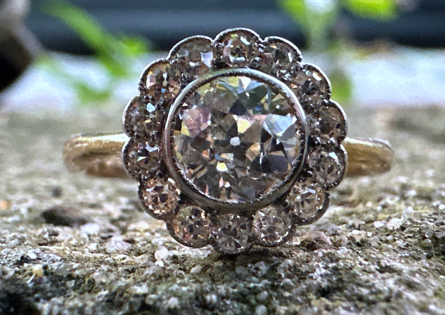 EDWARDIAN DIAMOND ROSETTE RING