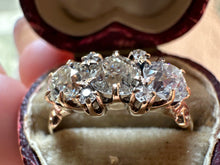 Load image into Gallery viewer, -RESERVED- VICTORIAN TRILOGY RING WITH DIAMOND ACCENTS
