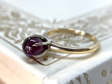 Load image into Gallery viewer, ANTIQUE RHODOLITE GARNET RING IN 14KT YELLOW GOLD
