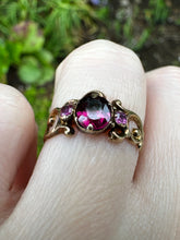 Load image into Gallery viewer, Antique Georgian Gold Ring – Almandine Garnet &amp; Ruby Accents
