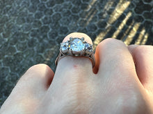 Load image into Gallery viewer, VINTAGE 2CTW OLD CUT DIAMOND TRILOGY RING
