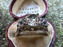 Load image into Gallery viewer, VINTAGE 2CTW OLD CUT DIAMOND TRILOGY RING
