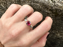 Load image into Gallery viewer, VINTAGE NATURAL RUBY AND DIAMOND TRILOGY RING
