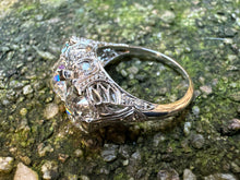 Load image into Gallery viewer, IMPRESSIVE EDWARDIAN 5.61CTW DIAMOND TRILOGY RING IN PLATINUM
